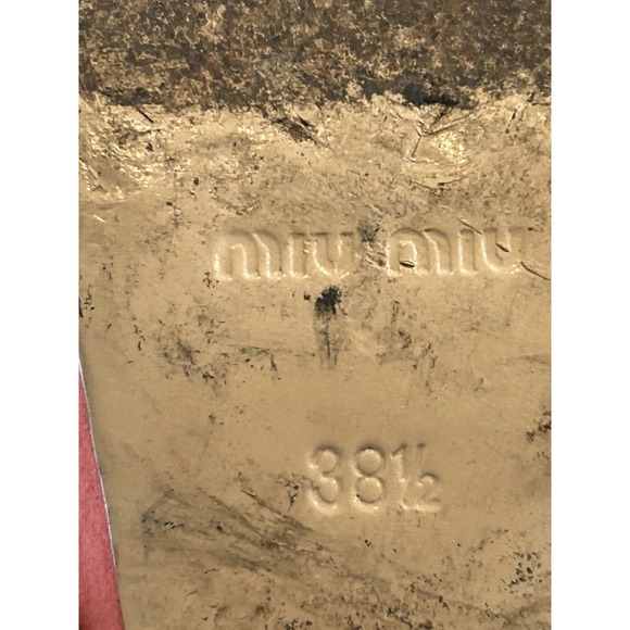 Miu Miu Suede Sandals Coral/Melon Colour Wedge Platform US 8/8.5 EU 38 1/2 - Picture 3 of 16